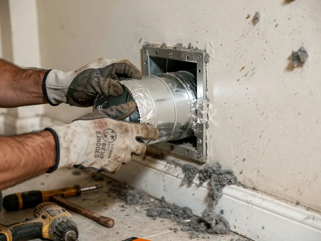 Professional dryer vent repair and installation by Muscoy Dryer Vent Cleaning in Muscoy