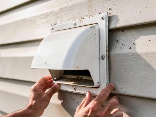 Muscoy Dryer Vent Cleaning technician delivering thorough residential dryer vent cleaning service in Muscoy